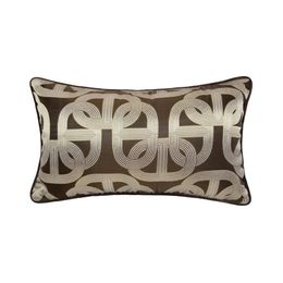 Contemporary Soft Brown Chain Elipse Waist Pillow Case 30x50cm Home Living Deco Sofa Car Chair Lumbar Living Cushion Cover Sell by257K