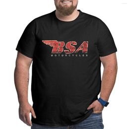 Men's Polos BSA Motorcycle Distressed Design Logo T Shirt T-Shirt Large Size Graphics Mens Plain Shirts