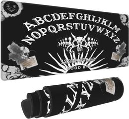 Mystic Goth Ouija Board Skull Sun Rays Tentacles Mouse Pad Mousepad Accessories Extended Stitched Edge Rubber Sole 31.5X11.8