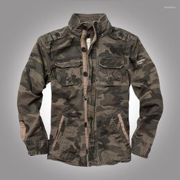 Men's Jackets Camouflage Sports Jacket Autumn And Winter Daily All-match Classic Stand Collar Zipper Button Fashion Coat