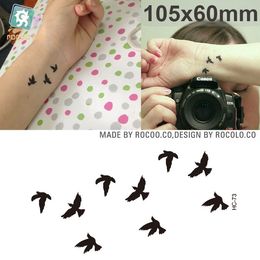 MB Fashion Sexy Neck Body Art Waterproof Temporary Tattoo Stickers for Girls Women Black Tatoo Stickers Party Decals