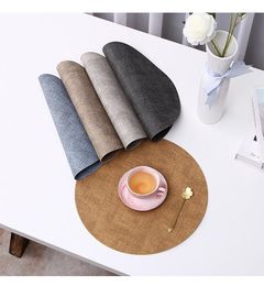 Table Mats 4-Pcs Placemats Faux Leather Tableware Pad Placemat For Kitchen Washable Heat Resistant Non-Slip Waterproof