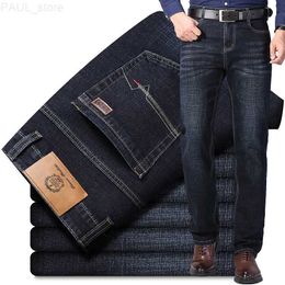 Men's Mens Jeans Fallwinter jeans mens brand classic denim straightleg pantssupersize boutique multicolor business fashion pants 221123 L230724