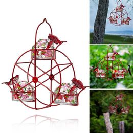 Other Bird Supplies Est Ferris Wheel Hummingbird Feeder Creative Birds Food Storage Tool For Outdoor Garden Courtyard Decoration252m