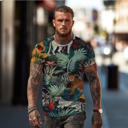 Men's T Shirts Summer Beach Vacation T-shirt Hawaii 3d Printing Sports Fitness Loose Casual