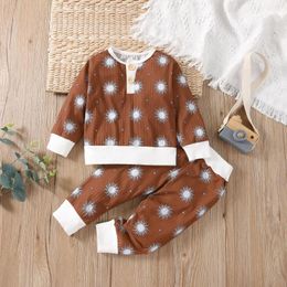 Clothing Sets Autumn Winter Born Baby Girl Boy Clothes Lounge Set Long Sleeve Top Pants Babysuit For 6 12 18 Month Kids Children Outfit