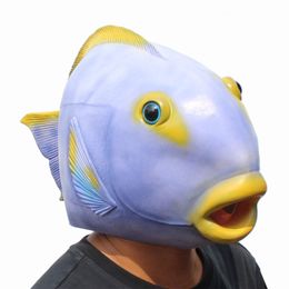 Tropical Fish Costume Mask Novelty Halloween Party Latex Head Mask Free Shipping