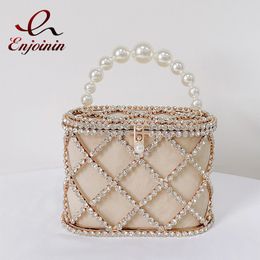 Evening Bags Diamond Studded Metal Basket Party Purses and Handbags Luxury Designer Bag Chic Wedding Clutch Chain Shoulder 230724