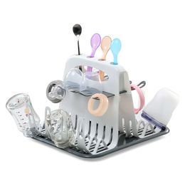 Other Baby Feeding Portable Cleaning Dryer Milk Bottle Drying Rack Holder for Bottles Accessories Drain Tray Water Cup 230724