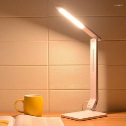 Table Lamps LED Desk Lamp Eye Protection Light For Students Learning Child Rechargeable Plug-in Use Bedroom Bedside Reading Indoor