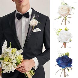Decorative Flowers Wedding Decoration Roses Corsages Boutonnieres Wrist Corsage Bridesmaid Sisters Handmade Flower For Dancing Party Decor