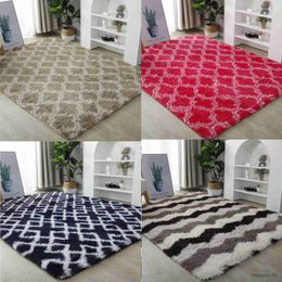 Carpets Shaggy Tie-dye Carpet Printed Plush Floor Fluffy Mats Kids Room Area Rug Living Room Mats Silky Rugs R230725