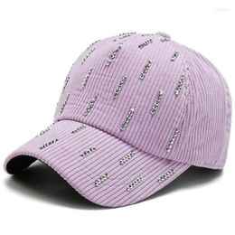 Ball Caps Adjustable Size Novelty Baseball For Women Winter Corduroy Warm Fashion Trend Personality Hip Hop Snapback Hat Sports Cap