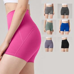 Running Shorts Fitness Sports Women Gym Tight Elastic Three-point Pants Nude High Waist Hip-lifting Quick-drying Yoga