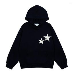 Men's Hoodies Y2K Hooded Sweatshirt Harajuku Star Graphic Print Hip Hop Pullover Sweatershirt Oversized Punk Casual Gothic Streetwear