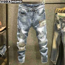 Men's Jeans 2023 Autumn New Fashion Retro Hole Jeans Men Pants Cotton Denim Trouser Male High Quality Jeans Dropshipping pantnes hombre L230724