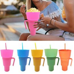 Plates Stadium Tumbller Snack And Drink Cup Bowl Portable Heat-Resistant Popcon Bucket For Travel Park Theater Cinema