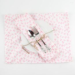 Table Napkin 30x40cm Children Placemats Fashion Cotton Placemat Heat Insulation Mat Dining Print Fabric