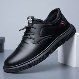 Dress Shoes Business Men s Casual Leather Breathable Platform for Men Summer Lace up Loafers Male Sneakers Tenis Masculino 230724