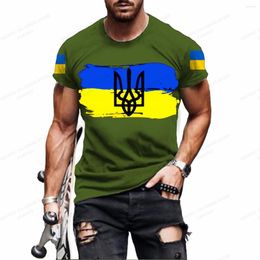 Men's T Shirts Summer T-shirt Ukrainian Flag 3d Print Fashion T-shirts Kids Hip Hop Tees Tops Boy Camiseta Clothing