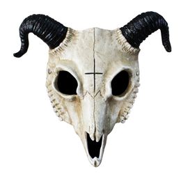 Ram Skull Mask Dressing Ball Halloween Party Prop Senior Resin Craft