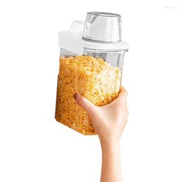 Storage Bottles Dry Food Dispenser Plastic Kitchen Rice Cereal Bean Container Lid Sealed Jar Boxes