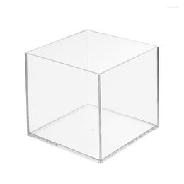 Jewelry Pouches 150x150x150mm 5 Sided Clear Acrylic Perspex Box Cube Display Case Retail Stand Container