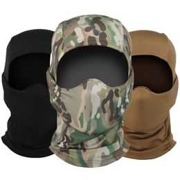 Cycling Caps Masks Tactical Balaclava Mask Full Face Breathable Air Gun CS Field Helmet Military Hat Hunting Bicycle Bandana Neck Mask 230720