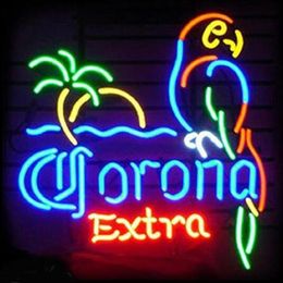 Corona Extra Parrot Neon Light Sign Home Beer Bar Pub Recreation Room Game Lights Windows Glass Wall Signs 24 20 inches297T
