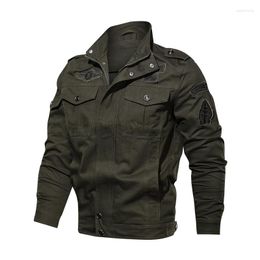 Men's Jackets Ueteey Plus Size Cotton Men Spring Autumn Casual Military Bomber Jacket 2023 Fashion Army Male Cargo Flight Mens