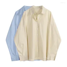 Women's Blouses Blue Shirt Long Sleeve 2023 Autumn Retro Style White INS Design Elegant Commuter Top Blouse Women Tops