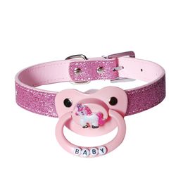 Baby Teethers Toys DDLG Gag Pacifier Adult Size Belt Collar Silicone Pacifiers Plus Large Dummy 230724