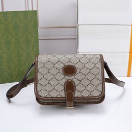 Fashion designer bag mens and womens mini portable shoulder bag leather printed handbag multi functional fashion backpack 671620