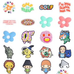 Shoe Parts Accessories Designer Pvc Charms Fleur Golf Cute Flower Birthday Gift Cartoon Drop Delivery Otzjs