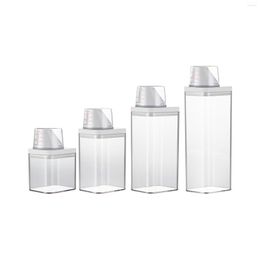 Storage Bottles Food Container With Measuring Cup Coffee Pantry Softener Waterproof Oatmeal Portable Rice