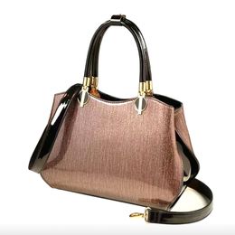 2023 new on the new fashion handbag patent leather personality female bag underarm bag leather texture crossbody bag
