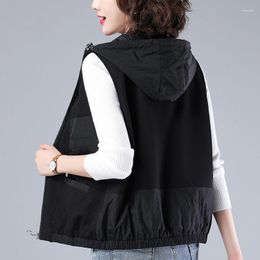 Women's Vests Women Cardigan Vest 2023 Spring And Autumn Korean Fashion Middle Aged Sleeveless Casual Female Coat