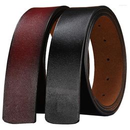 Belts 2.8cm 3.0cm 3.3cm 3.5cm 3.8cm Leater Belt Body No Buckle For Smoot Automatic Pin Strap Witout Men Women