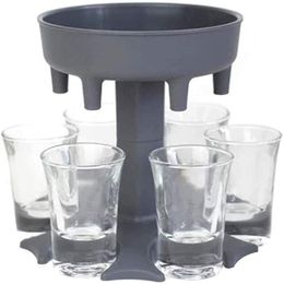 6 S Glass Pourers and Holder Multiple Pourers for Liquor Scotch Bourbon Vodka Cocktail Ss Dispenser Bar S for Weddin290A