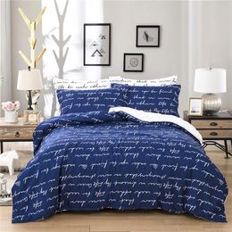 Love Letter Printed Bedding Suit Quilt Cover 3 Pics Duvet Cover High Quality Bedding Sets Bedding Supplies Home Textiles250S