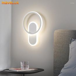 Wall Lamp Creative Simple White Home Modern LED Lights Living Study Room Bedroom Bedside Hallway Aisle Hall Lamps Indoor Lighting