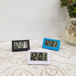 Table Clocks Mini Digital Clock Car Desktop Watch Gauges LCD Screen Travel Electronic For Home Office