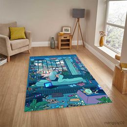 Carpets Anime Night Scene Rugs Child Game Floor Mat Super Printing Carpets Modern Home Living Room Decor Washable Floor Rug R230725