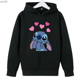 Hooded Clothes stitch Sports Sweatshirt Child Top Kids Baby Boys Girls Hoodies Coat Fashion Stitch Gift Clothing L230625