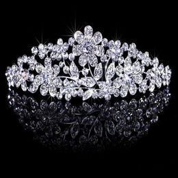 Shiny Rhinestones Princess Crown Tiaras Bridal Headband Comb Hair Clip Wedding Jewelry Bride Proms 243o