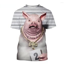 Men's T Shirts And Women's Shirt Vintage T-shirt Summer Clothing Personalized Novelty Art Pig 3d Print Top 6xl Street Sports Oversized