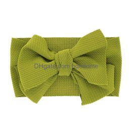 Headbands Update Cute Big Bow Hairband Baby Children Knot Wide Elastic Hair Bands Hoods Toddler Accessories Drop Delivery Jewellery Hair Dhmxq