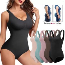 Women's Shapers Slimming Bodysuit Shapewear Deep V Neck Jumpsuits Wide Straps Body Shaper Modelling Underwear BuLift Tummy Control Panties