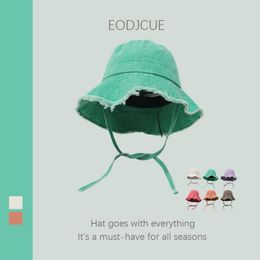 Wide Brim Hats Bucket Hats Japanese Y2K Vintage Bucket Hats Fresh Green Spring and Summer Travel Sunscreen Retro Women's Caps Cute Lace-up Sun Hat Men 230724