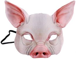 Half Face Animal Mask Pig Mask Horror Pig Mask for Halloween Costume Party Cosplay Props Free Shipping